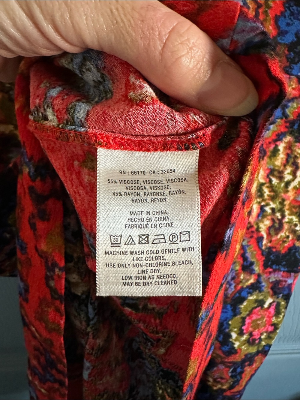 Anthropologie Maeve Medallion Print Mini Dress Red Blue Size XS - Picture 3 of 4